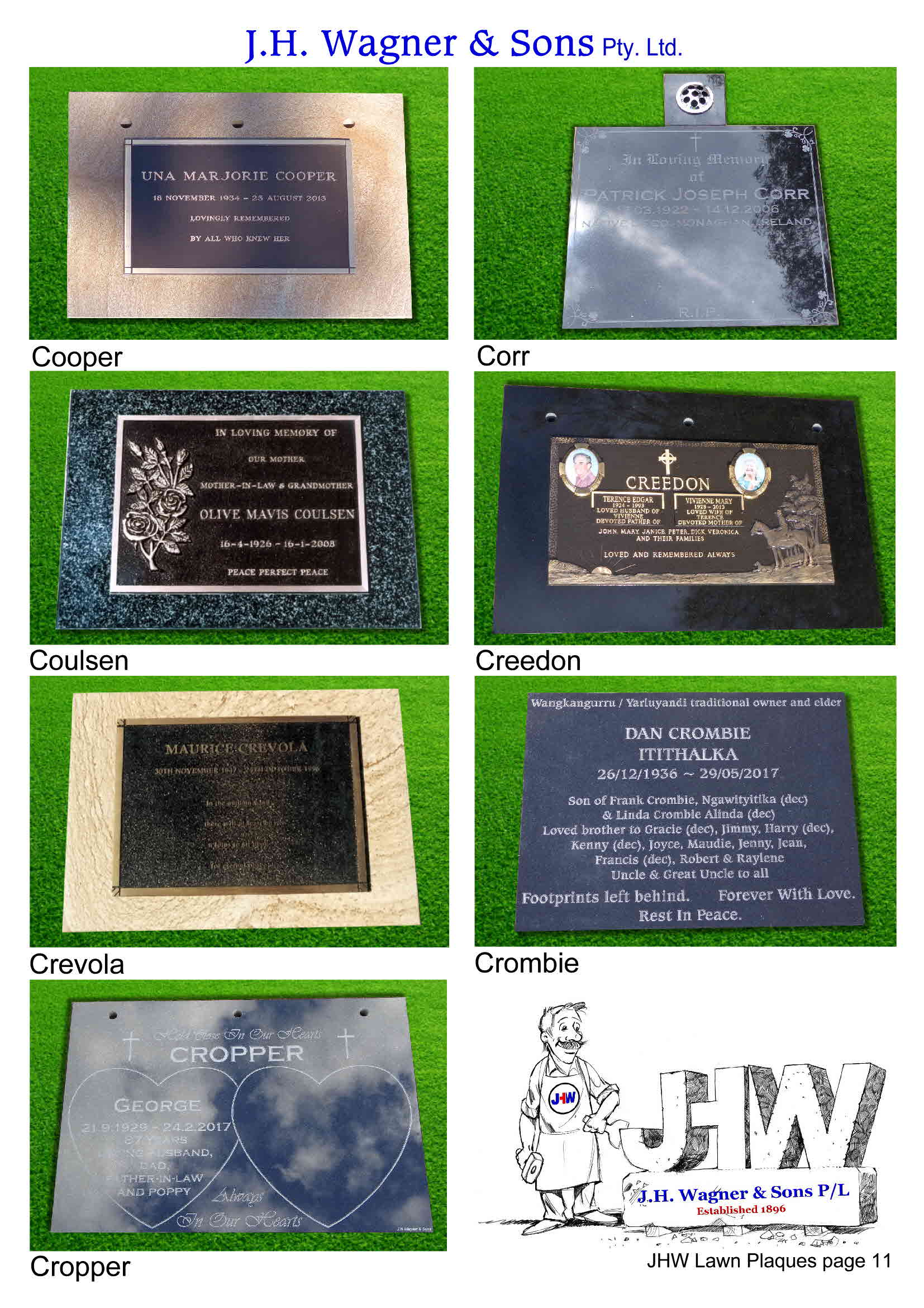 Lawn Plaques Page 11